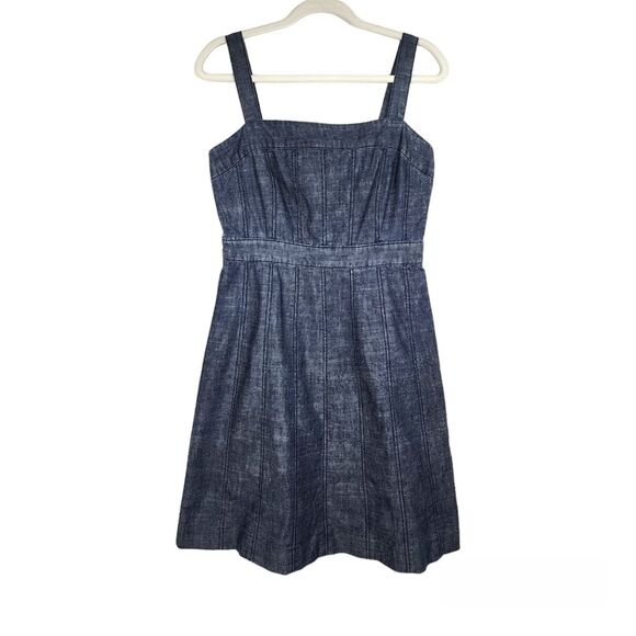 GAP Factory Dresses & Skirts - Gap Factory Denim Dress Jean Dress A-Line Adjustable Straps Zip Dark Wash Blue M